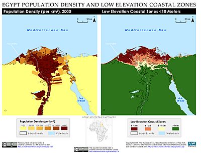 Egypt Population Density and Low Elevation Coastal Zones (5457306559)