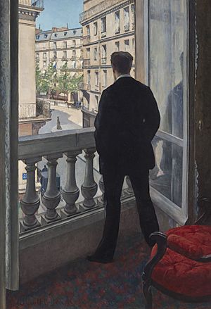 Gustave Caillebotte - Jeune homme à sa fenêtre (B 32)
