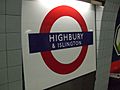 Highbury & Islington stn Victoria roundel