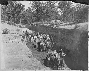 Loading coal in the strip pits, Wilburton, Indian Terr. (Oklahoma), ca. 1898 - NARA - 516380
