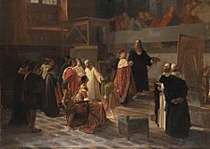 Ludovico Il Moro in visita a Leonardo Da Vinci nel Refettorio del Convento di Santa Maria Delle Grazie Cherubino Cornienti