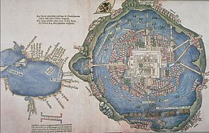 Map of Tenochtitlan, 1524