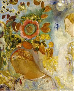 Odilon Redon - Two Young Girls among Flowers - Google Art Project