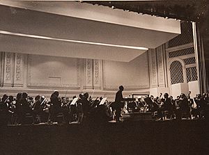 Photograph of premiere concert of the Symphony of the New World at Carnegie Hall