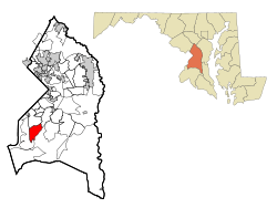 Location of Friendly, Maryland