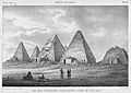 Pyramids at Jebel Barkal in 1821