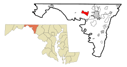 Location of Wilson-Conococheague, Maryland
