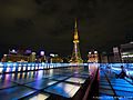 オアシス21から臨むテレビ塔(Night view of illuminated Nagoya TV Tower from Oasis 21) 23 Aug, 2015 - panoramio