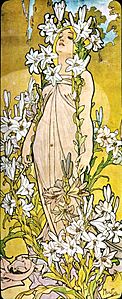 Alfons Mucha - 1898 - The Flowers Lily