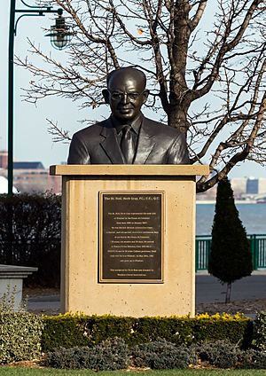 Bust of Herb Gray, Windsor, Ontario, Canada 2014-12-07