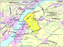 Census Bureau map of Oldmans Township, New Jersey