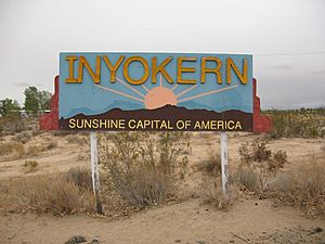 Inyokern entrance sign