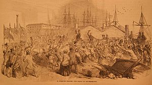 Lajos Kossuth Arrives at Southampton Docks