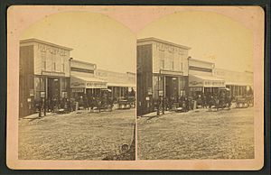 Market. Cor. Main & Mill Sts., (...) Silver Cliff, Colo, from Robert N. Dennis collection of stereoscopic views