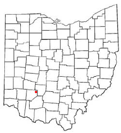 Location of Sabina, Ohio