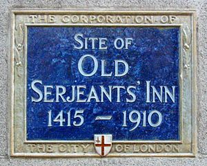 Old Serjeant's Inn plaque London