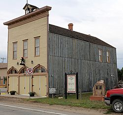 The original Silver Cliff firehouse & town hall, now a museum, on Main St.