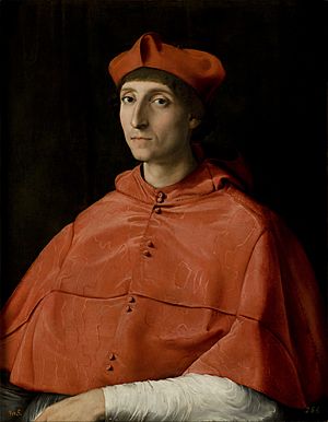 Portrait of a Cardinal, by Raffael, from Prado in Google Earth