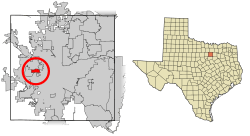 Location of Westworth Village in Tarrant County, Texas