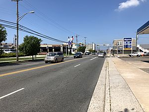 2018-08-09 12 38 10 View north along New Jersey State Route 47 (Rio Grande Avenue) between Park Boulevard and Hudson Avenue in Wildwood, Cape May County, New Jersey