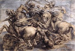After leonardo da vinci, The Battle of Anghiari by Rubens, Louvre