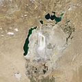 Aral Sea Continues to Shrink, August 2009