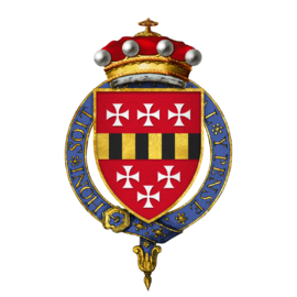 Coat of Arms of Sir Ralph Boteler, 1st Baron Sudeley, KG.png