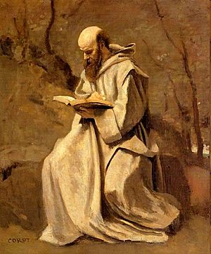 Corot Monk Reading Book 1