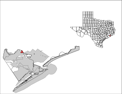 Location of Kemah, Texas