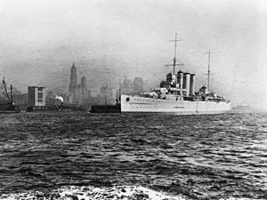 HMAS Australia (D84) off New York City c1932