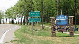 Welcome sign along Bus. US 127 / M-61