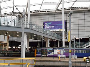 Manchester Arena entrance from Victoria station