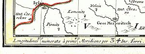 Map of 1746. Longitudines numeratae a Primo Meridiano per Insula Ferri