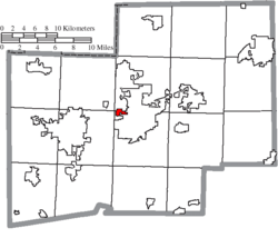 Location of Meyers Lake in Stark County