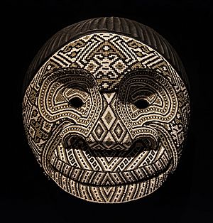 Mask used on folk ritual Kamentsa on Chaquiras indigenous people of Colombia