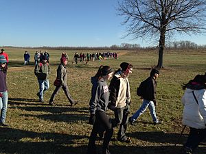 Monmouth Battlefield State Park First Day Hike 2015 open fields turn