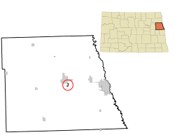 Location of Emerado, North Dakota