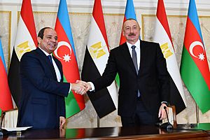Presidents of Azerbaijan and Egypt made press statements 08