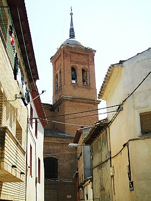 Bell tower of the church of San Salvador.