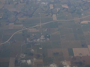 Aerial photograph of Woodburn in 2012.
