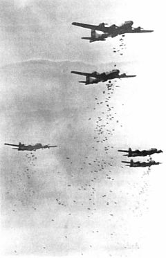 B-29s dropping bombs