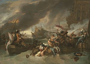 Benjamin West, The Battle of La Hogue, c. 1778, NGA 45885.jpg