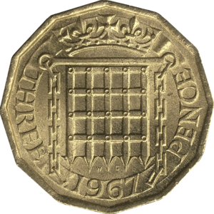 British threepence 1967 reverse.png