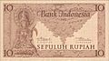 Indonesia 1952 10r o