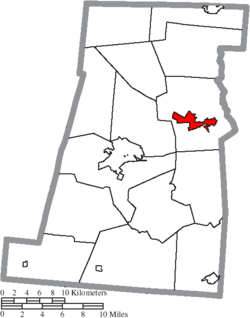 Location of West Jefferson in Madison County