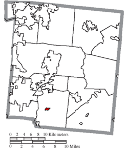 Location of Maineville in Warren County