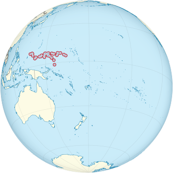 Location of the Federated States of Micronesia