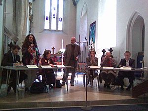 Oxford East parliamentary election 2010 candidates panel hustings St Michael at the Northgate