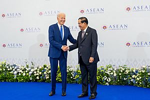 President Biden met with Prime Minister Hun Sen of Cambodia before the 2022 ASEAN Summit
