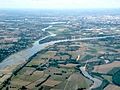Aerial photograph of Angers and confluence of Loire and Maine rivers - 20050911